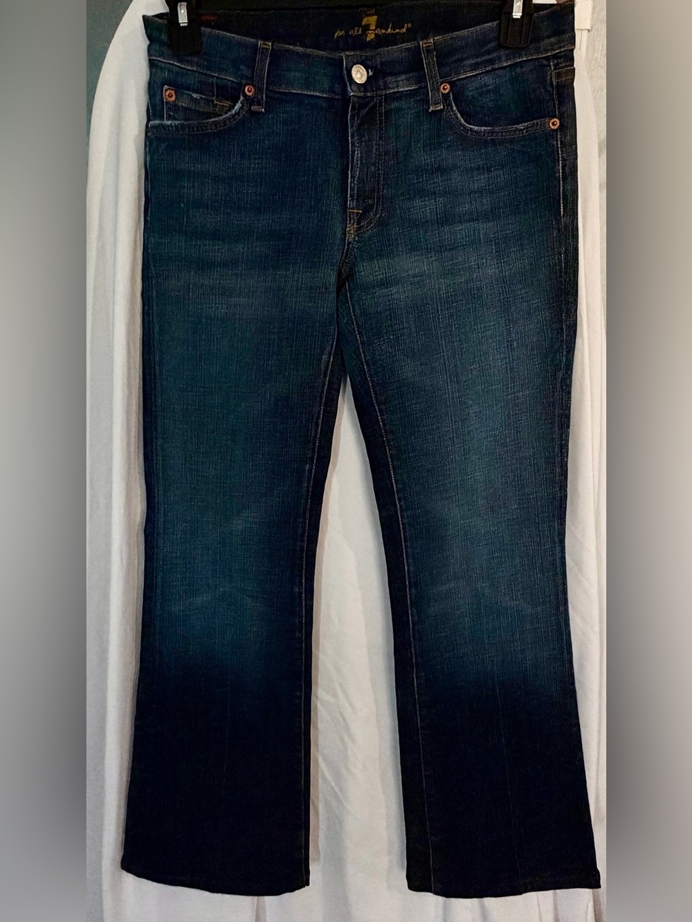 7 For All Mankind Dark Blue Boot Cut Jeans NWOT